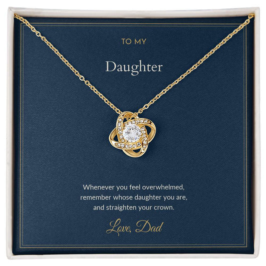 Love Knot necklace, on a keepsake card for Daughter (view 2)