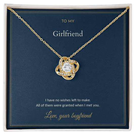 Love Knot necklace, on a keepsake card for Girlfriend (view 2)