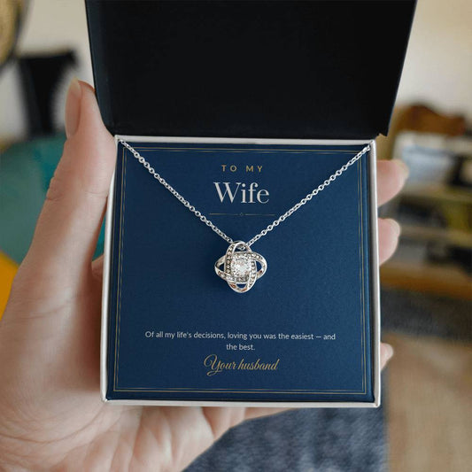 To My Wife Necklace - Loving You Was the Easiest, from Husband