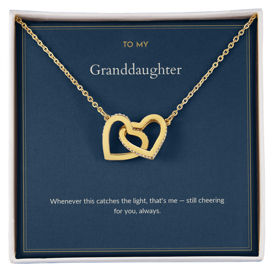 To My Granddaughter Necklace - Still Cheering for You, Personalized Gift from Grandma