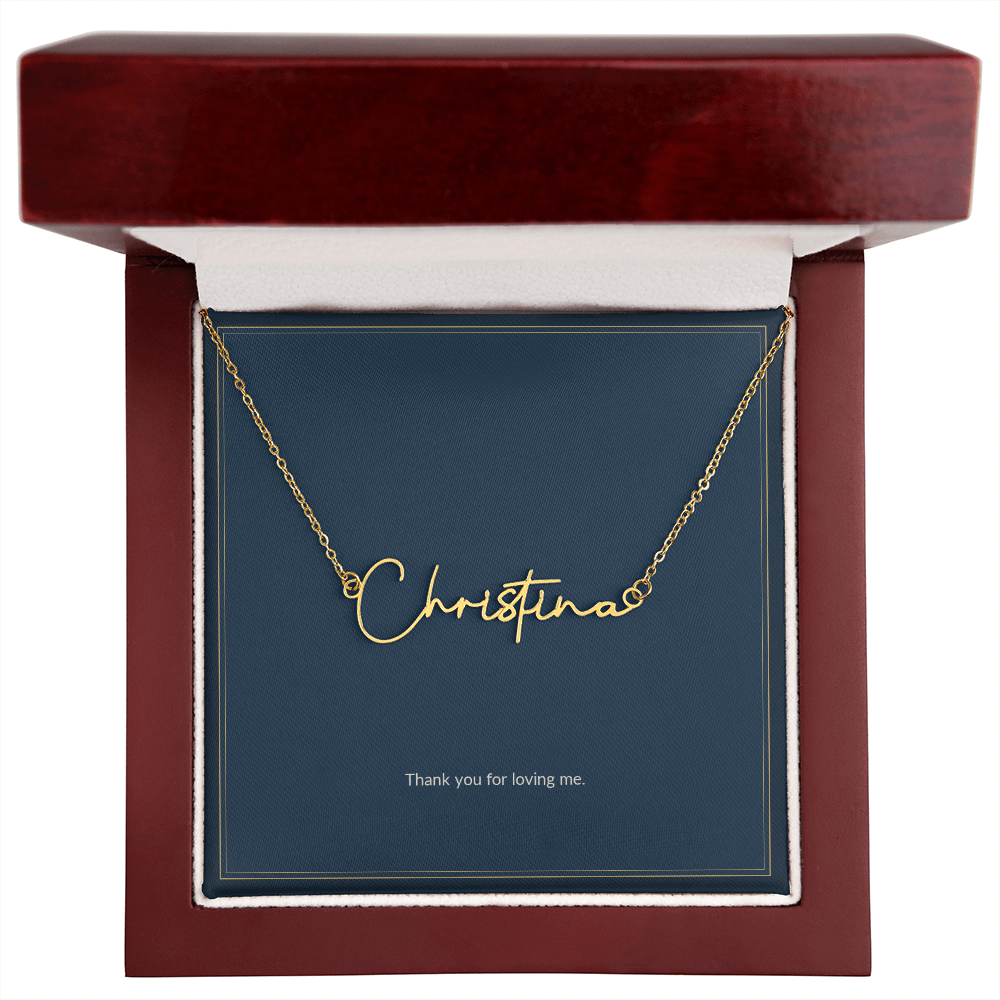 To My Girlfriend Necklace - Thank You For Loving Me