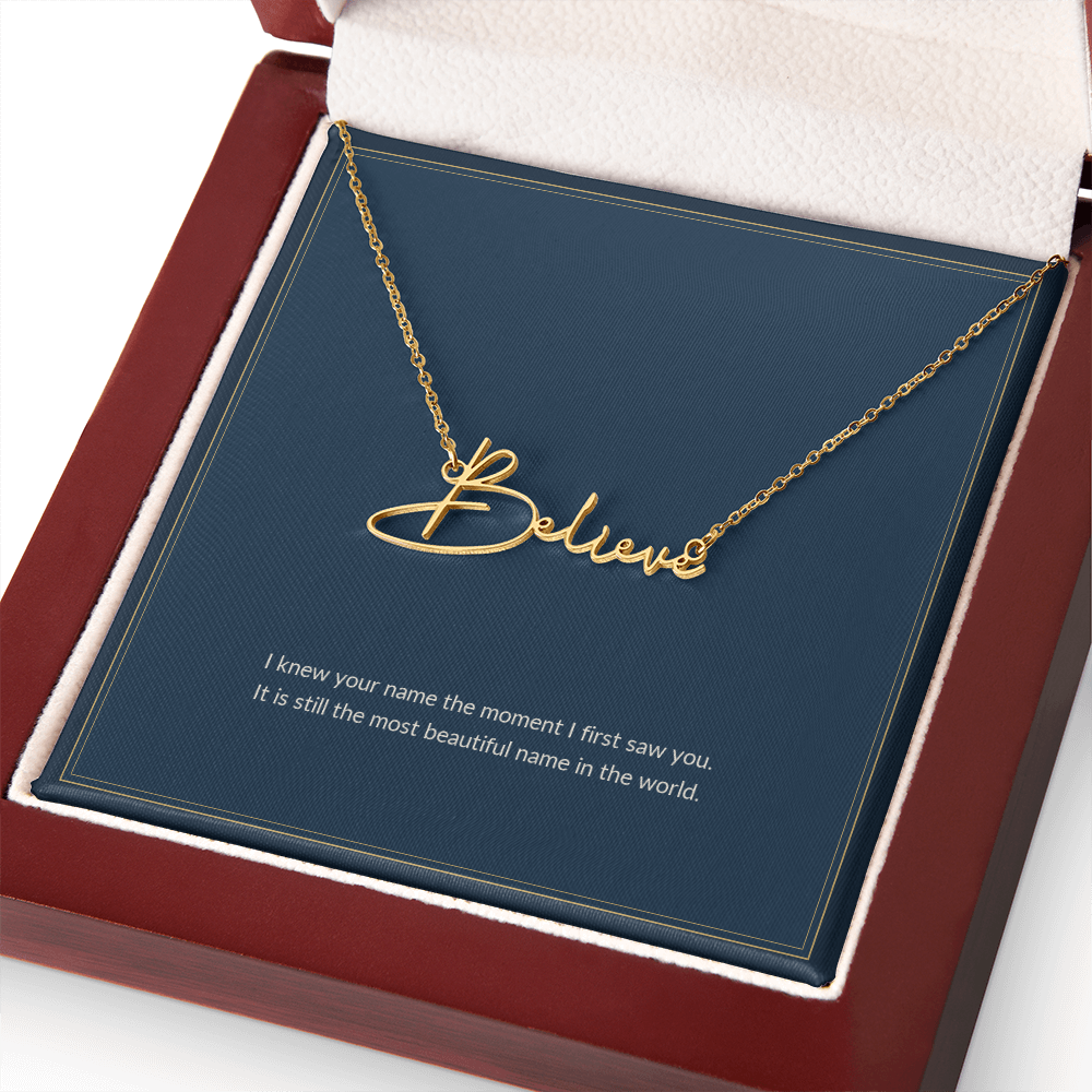 To My Daughter Necklace - The Most Beautiful Name In The World, from Mom