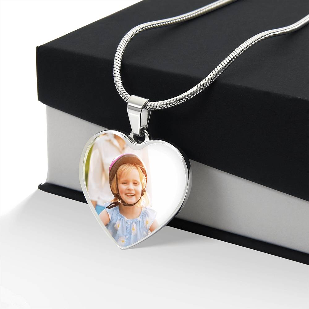 Photo Upload Heart Necklace, view 7