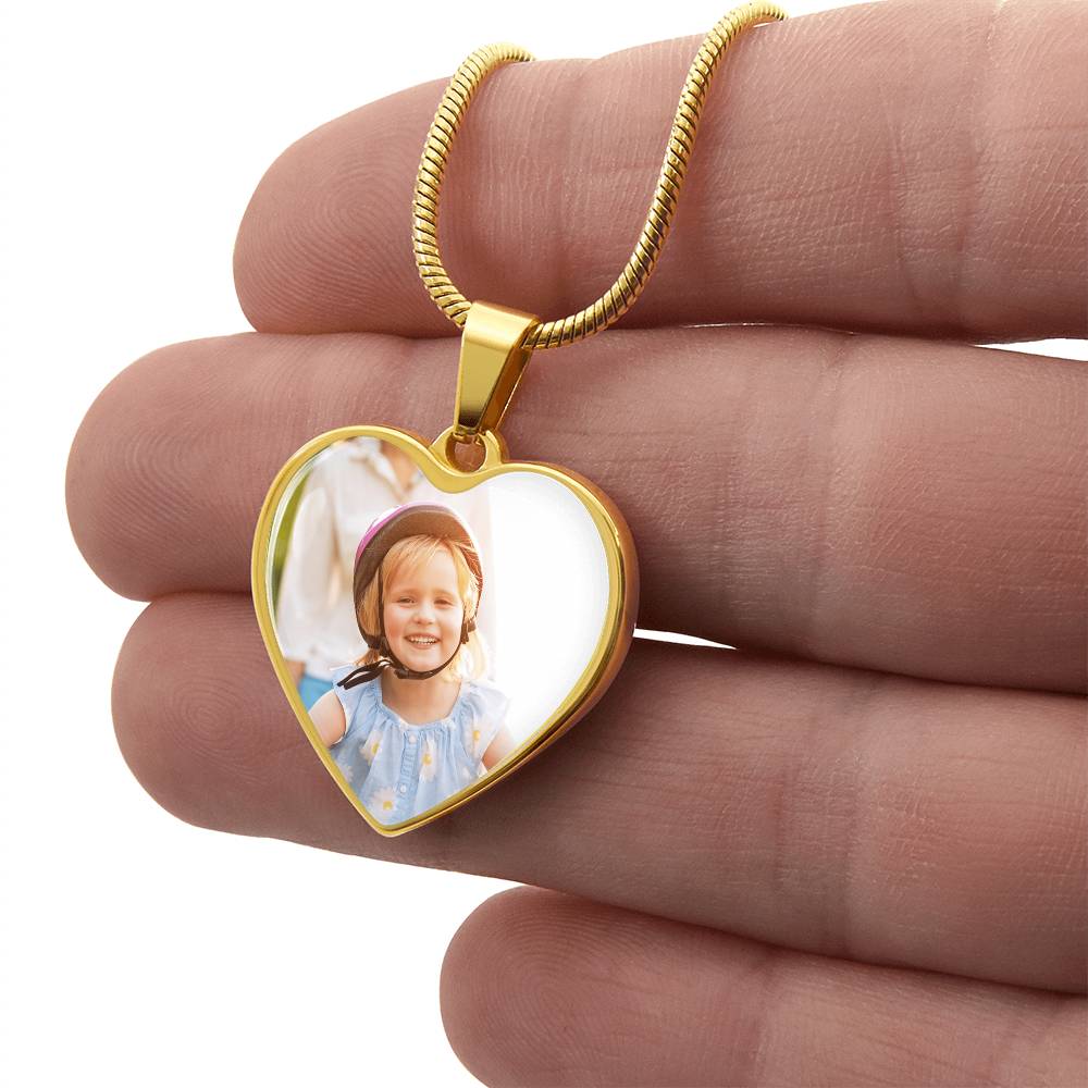 Photo Upload Heart Necklace, view 8