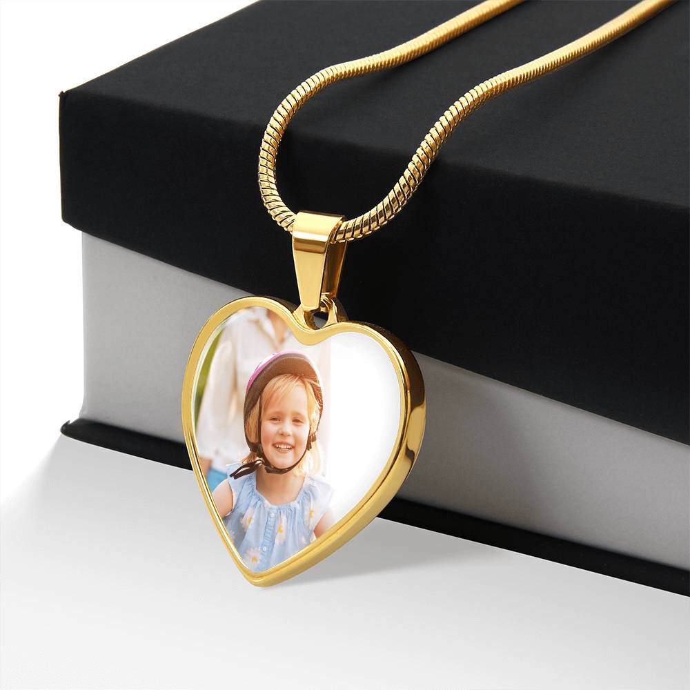 Photo Upload Heart Necklace, view 9