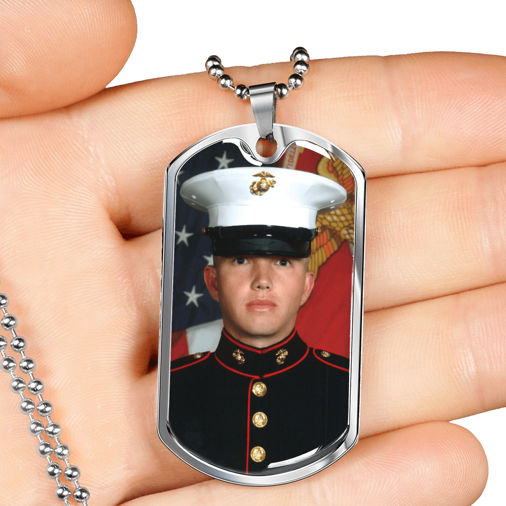 Photo Upload Dog Tag Necklace, view 5