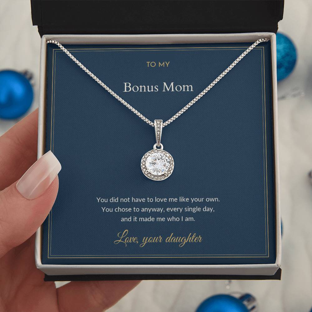 Eternal Hope necklace, on a keepsake card for Bonus Mom (view 2)