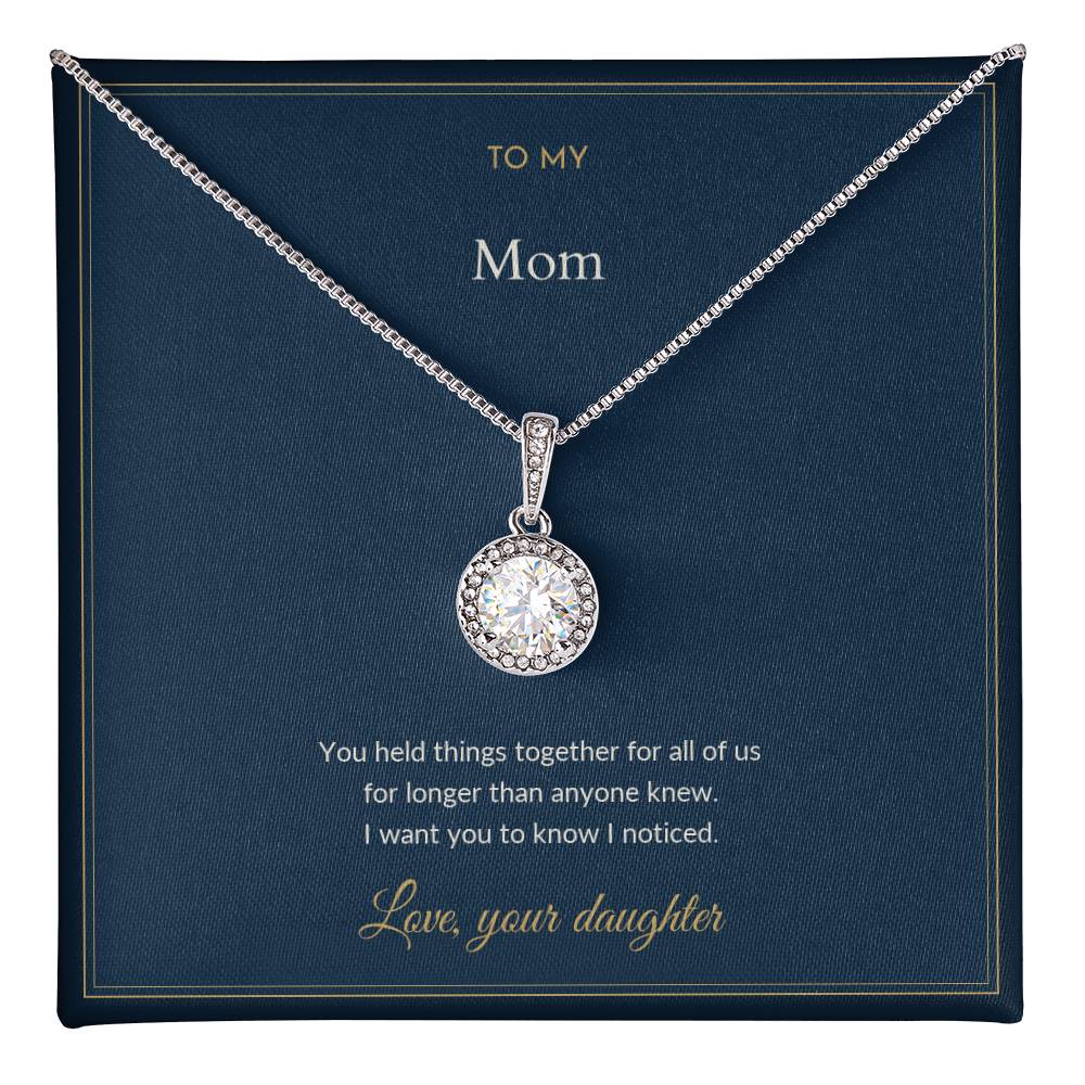 Eternal Hope necklace, on a keepsake card for Mom (view 1)