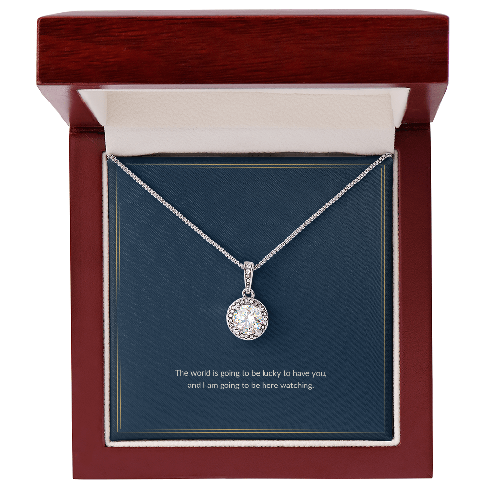 Eternal Hope necklace, on a keepsake card for Granddaughter, in a luxury wooden box (view 1)