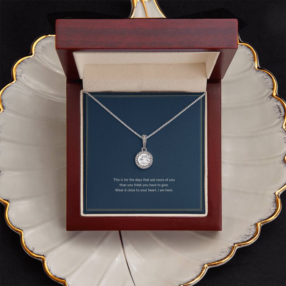 Eternal Hope necklace, on a keepsake card for Daughter, in a luxury wooden box (view 2)