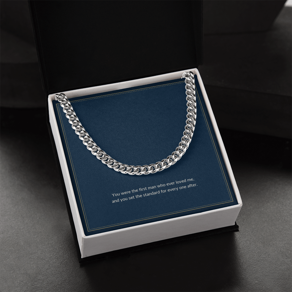 Cuban Link necklace, on a keepsake card for Dad (view 3)