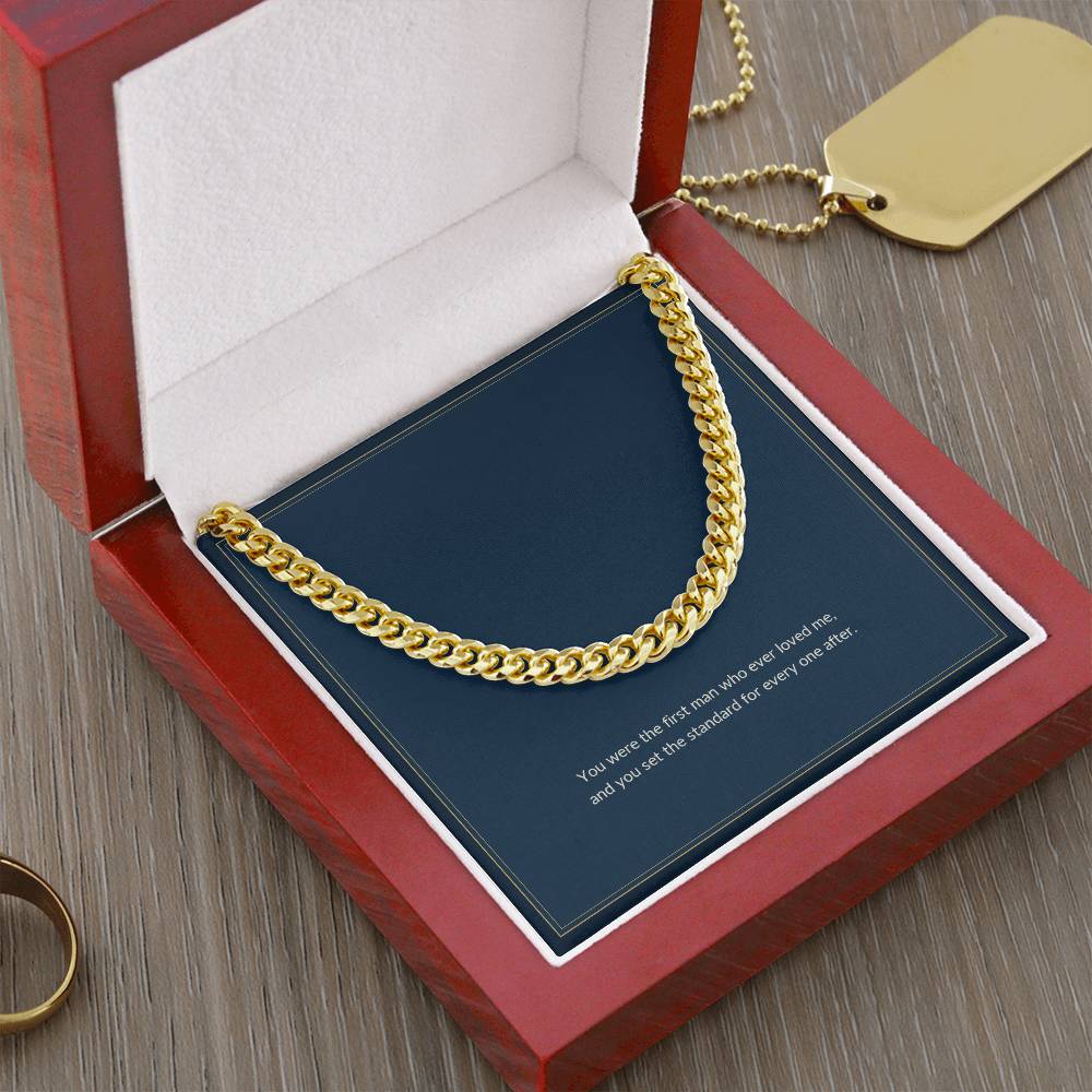 Cuban Link necklace, on a keepsake card for Dad (view 6)