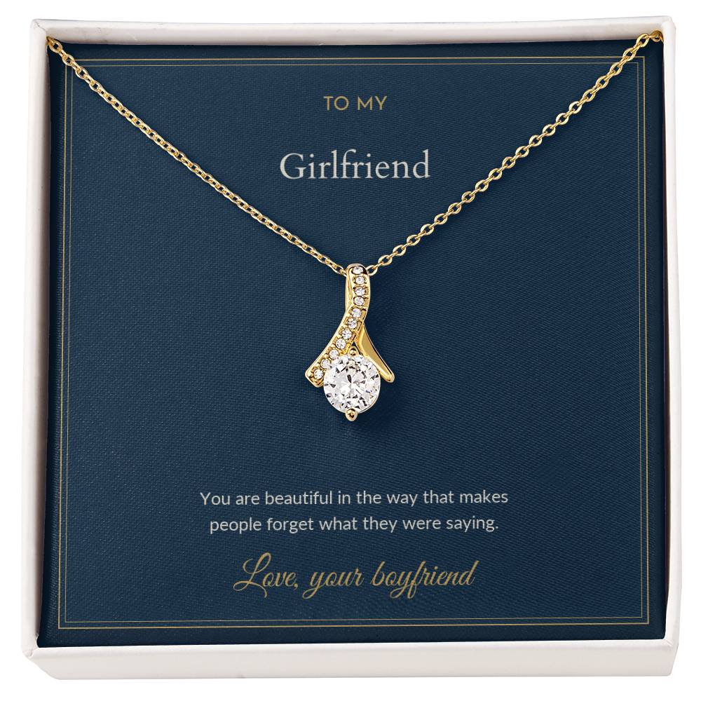 Alluring Beauty necklace, on a keepsake card for Girlfriend (view 2)
