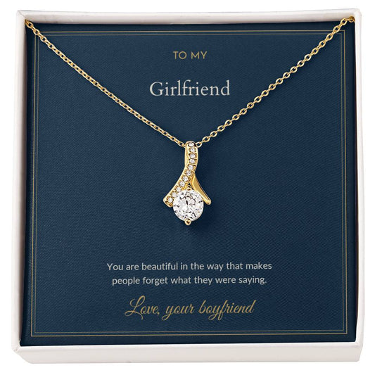 Alluring Beauty necklace, on a keepsake card for Girlfriend (view 2)