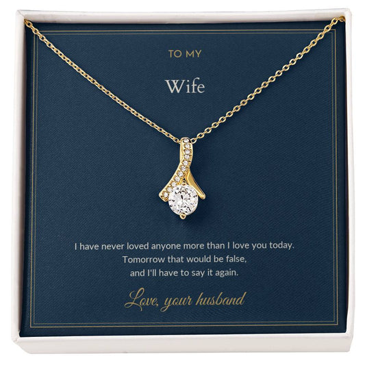 Alluring Beauty necklace, on a keepsake card for Wife (view 2)