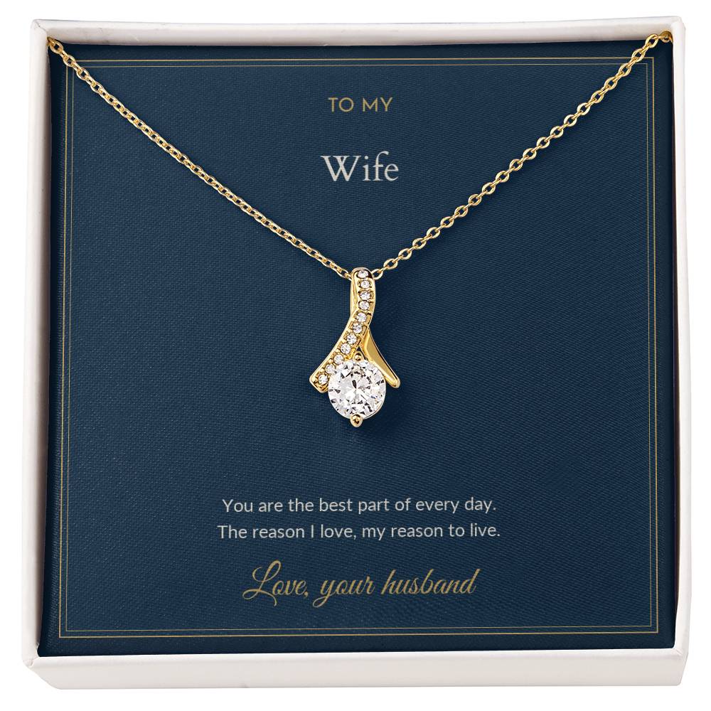 Alluring Beauty necklace, on a keepsake card for Wife (view 2)