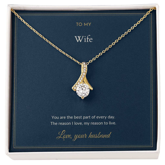 Alluring Beauty necklace, on a keepsake card for Wife (view 2)