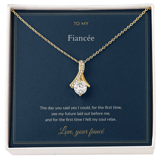 Alluring Beauty necklace, on a keepsake card for Fiancée (view 2)