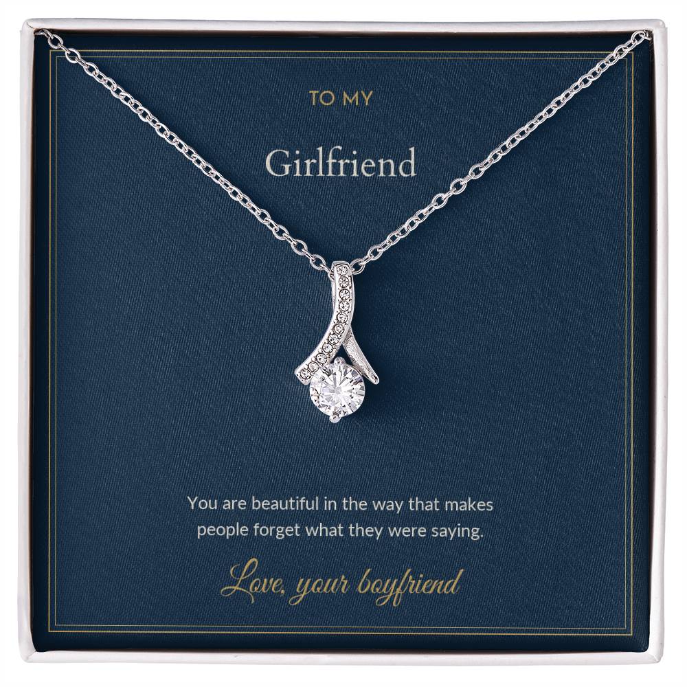 Alluring Beauty necklace, on a keepsake card for Girlfriend (view 1)