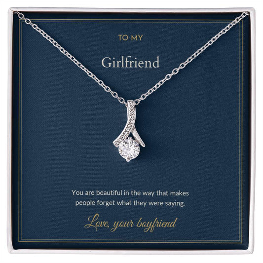 Alluring Beauty necklace, on a keepsake card for Girlfriend (view 1)