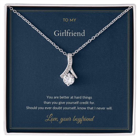 Alluring Beauty necklace, on a keepsake card for Girlfriend (view 1)