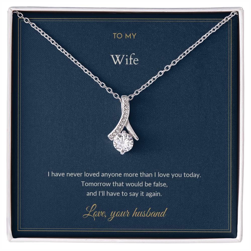 Alluring Beauty necklace, on a keepsake card for Wife (view 1)