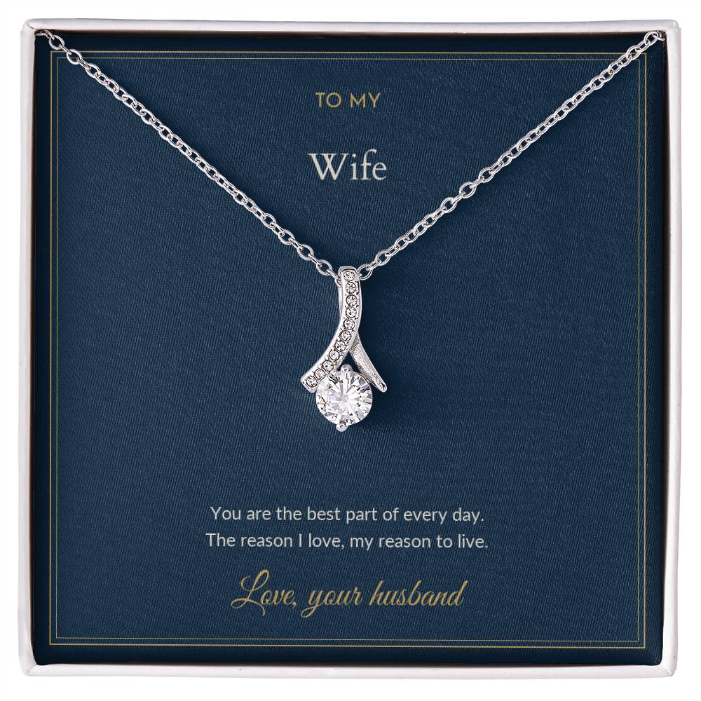 Alluring Beauty necklace, on a keepsake card for Wife (view 1)