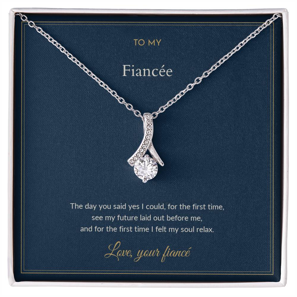 Alluring Beauty necklace, on a keepsake card for Fiancée (view 1)