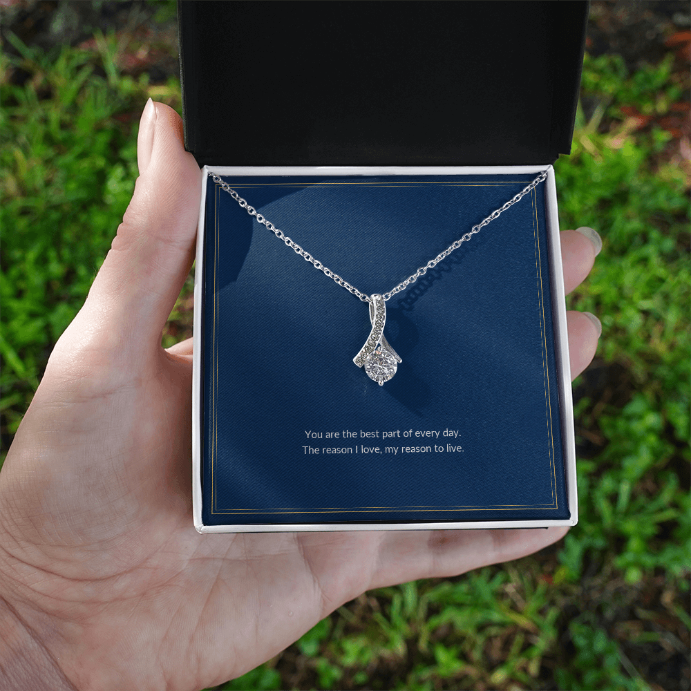 Alluring Beauty necklace, on a keepsake card for Wife (view 3)
