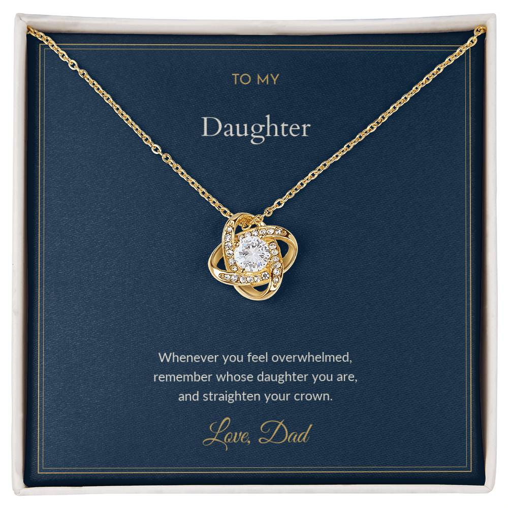 Love Knot necklace, on a keepsake card for Daughter (view 2)