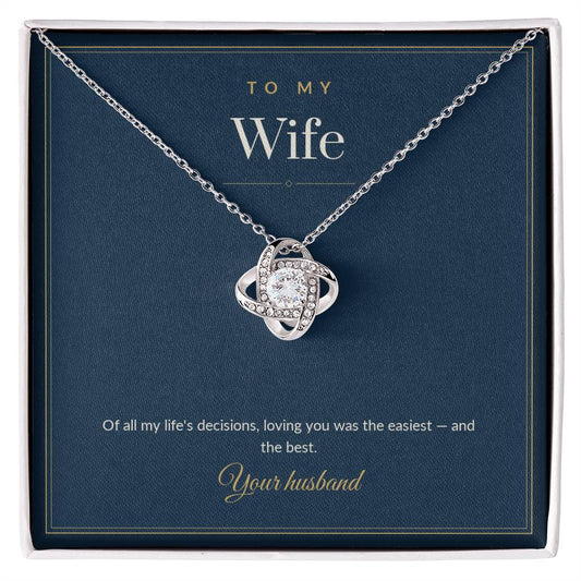 To My Wife Necklace - Loving You Was the Easiest, from Husband
