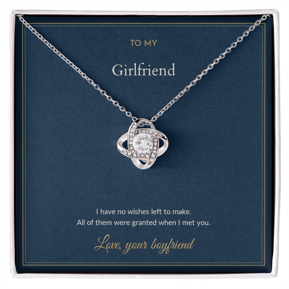 Love Knot necklace, on a keepsake card for Girlfriend (view 1)