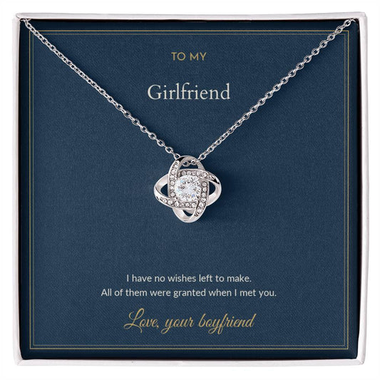 Love Knot necklace, on a keepsake card for Girlfriend (view 1)