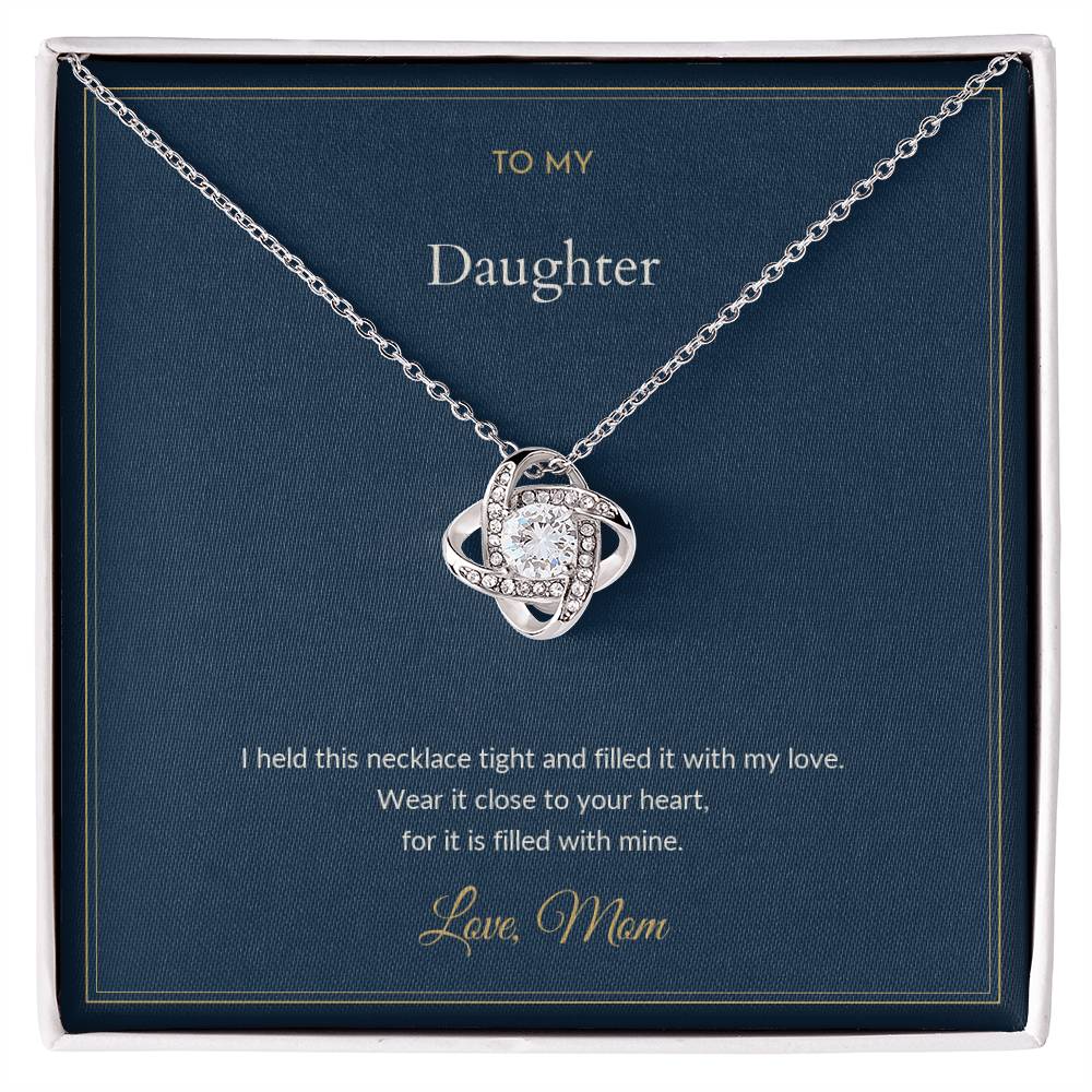 Love Knot necklace, on a keepsake card for Daughter (view 1)