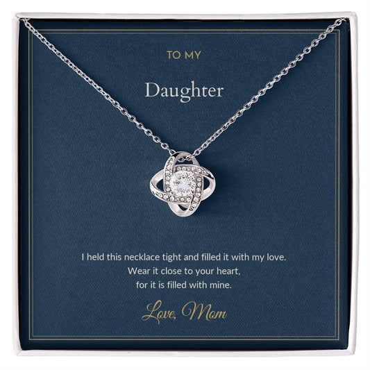 Love Knot necklace, on a keepsake card for Daughter (view 1)
