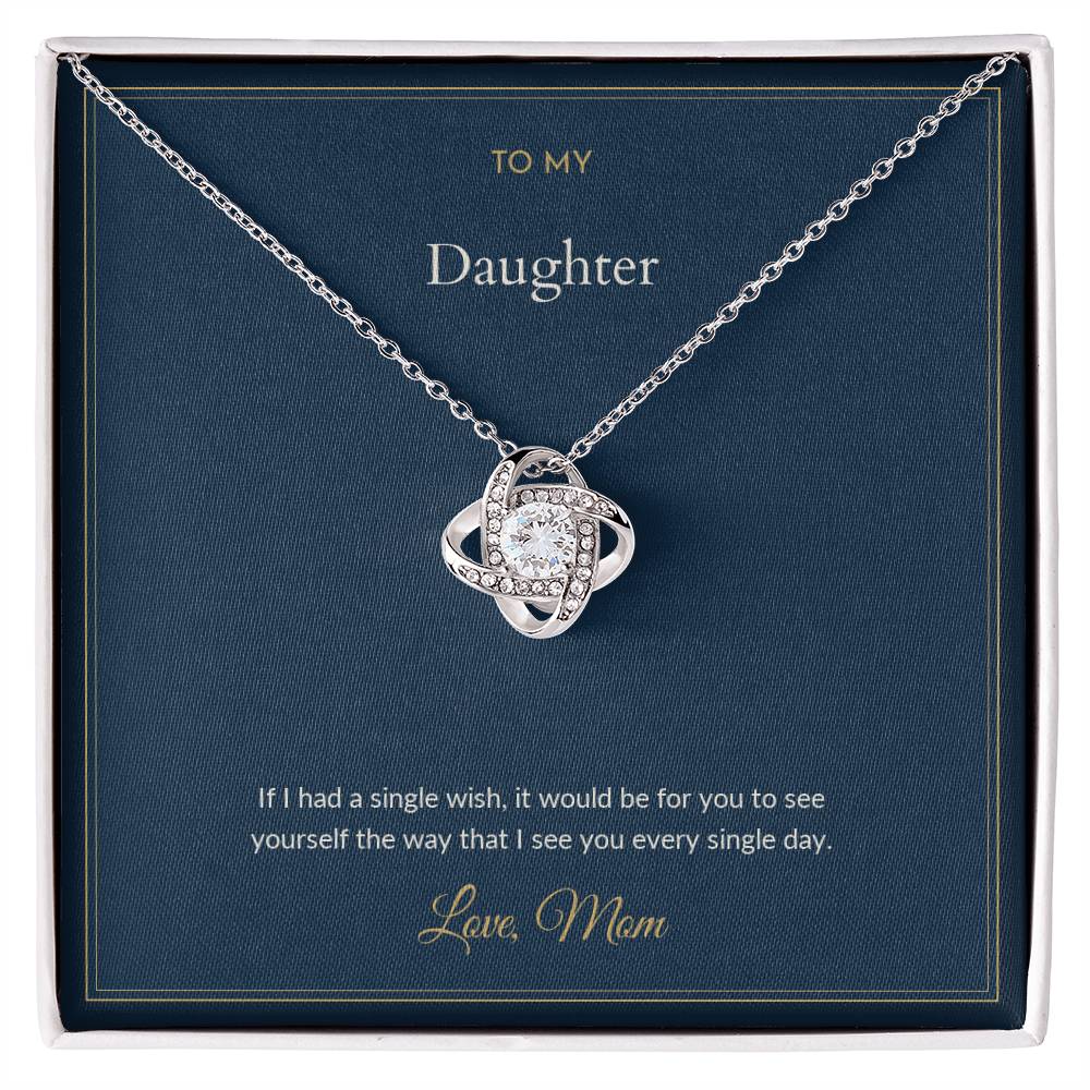 Love Knot necklace, on a keepsake card for Daughter (view 1)