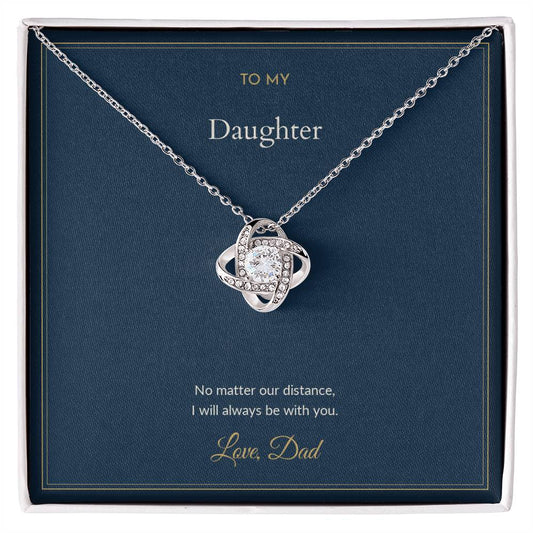 Love Knot necklace, on a keepsake card for Daughter (view 1)