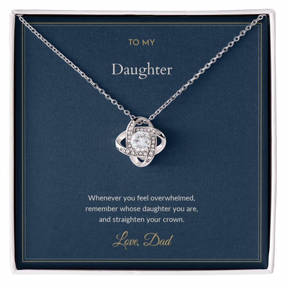 Love Knot necklace, on a keepsake card for Daughter (view 1)