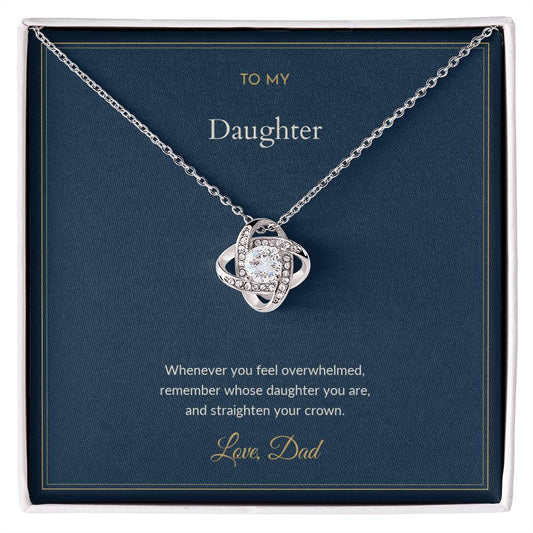 Love Knot necklace, on a keepsake card for Daughter (view 1)