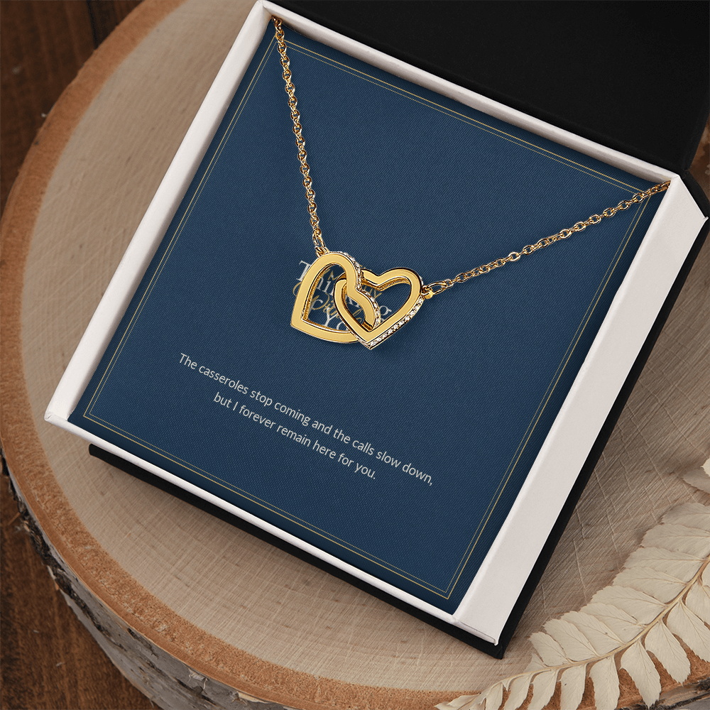 Interlocking Hearts necklace, on a keepsake card for Friend (view 3)