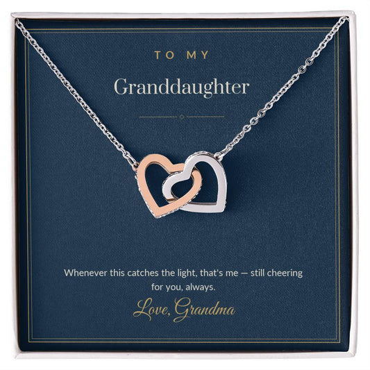 To My Granddaughter Necklace - Still Cheering for You, from Grandma