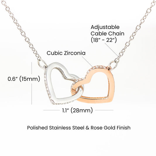 Interlocking Hearts Necklace, view 2