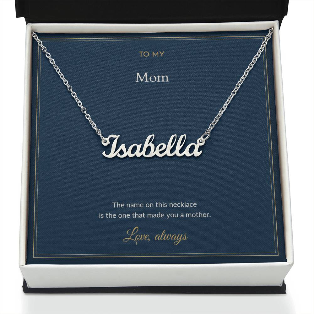 Custom Name necklace, on a keepsake card (view 2)
