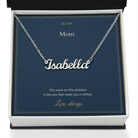 Custom Name necklace, on a keepsake card (view 2)