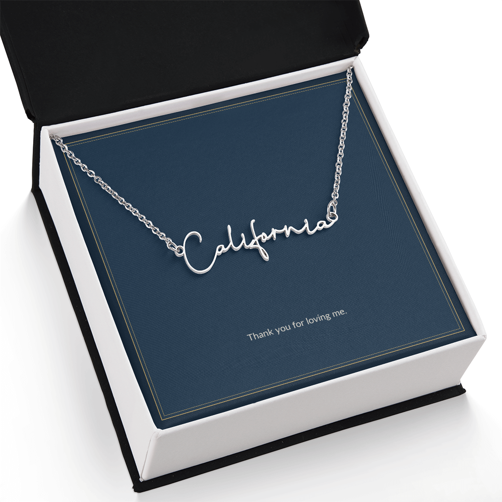 Signature Name necklace, on a keepsake card for Girlfriend (view 11)