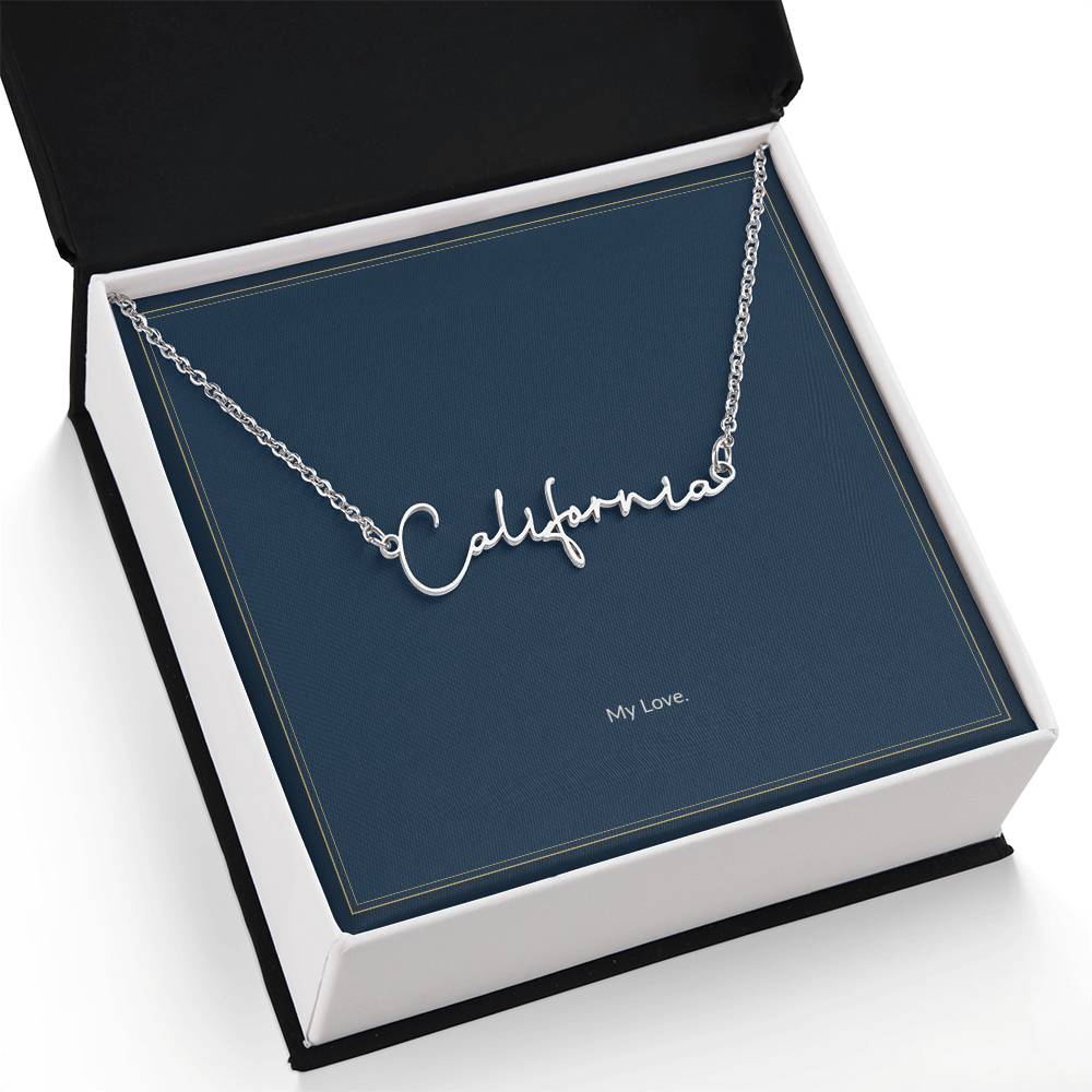Signature Name necklace, on a keepsake card for Girlfriend (view 14)