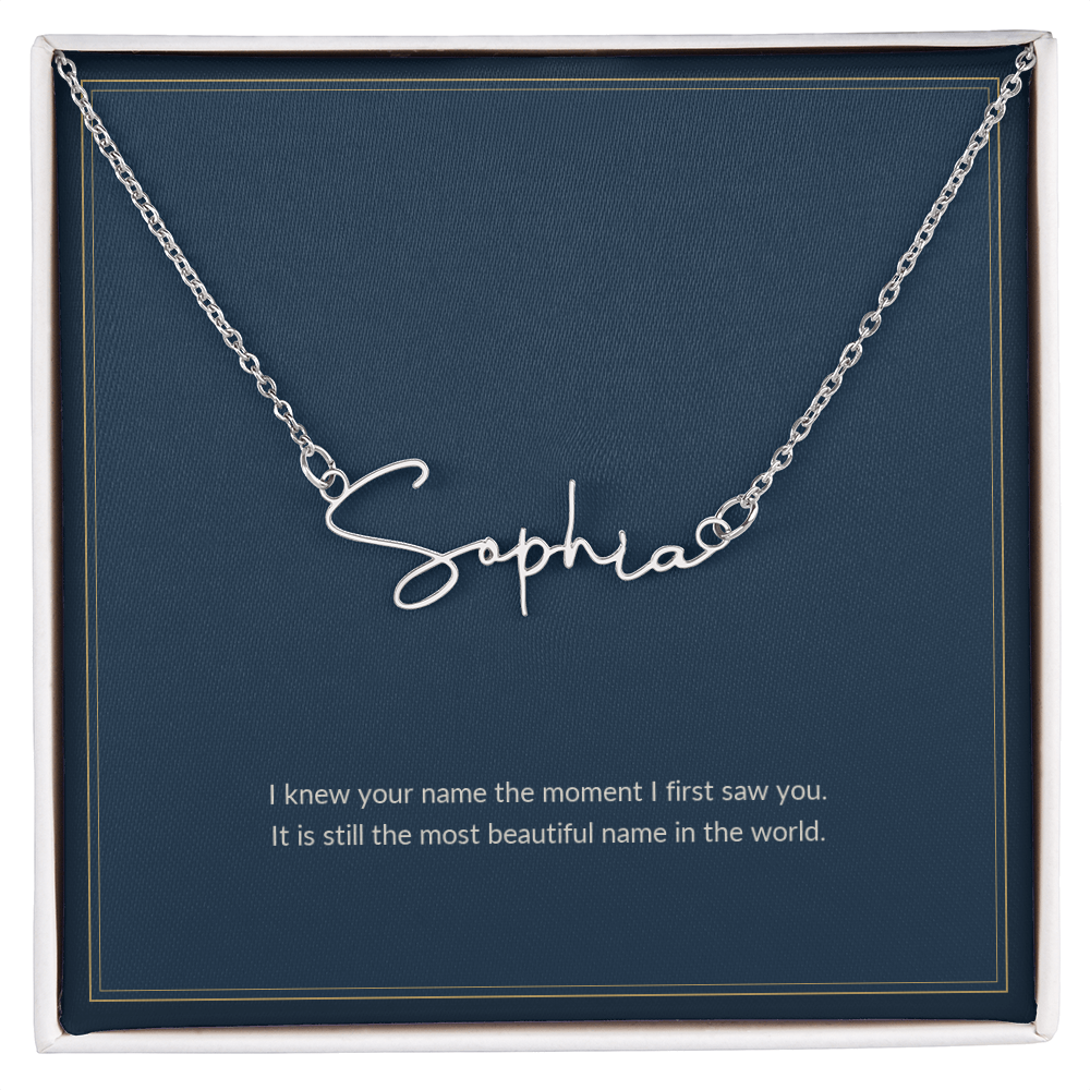 Signature Name necklace, on a keepsake card for Daughter (view 14)