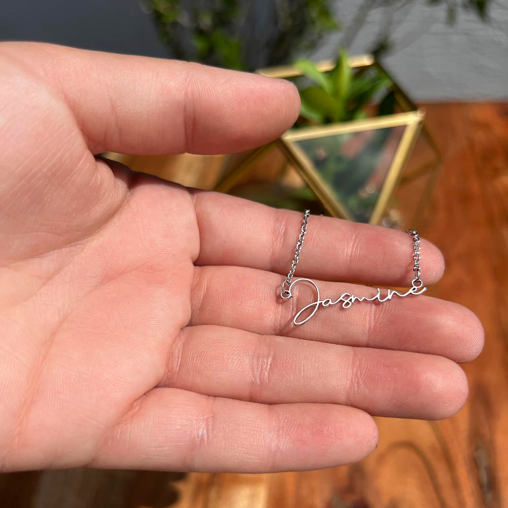 Signature Name necklace, on a keepsake card for Girlfriend (view 13)