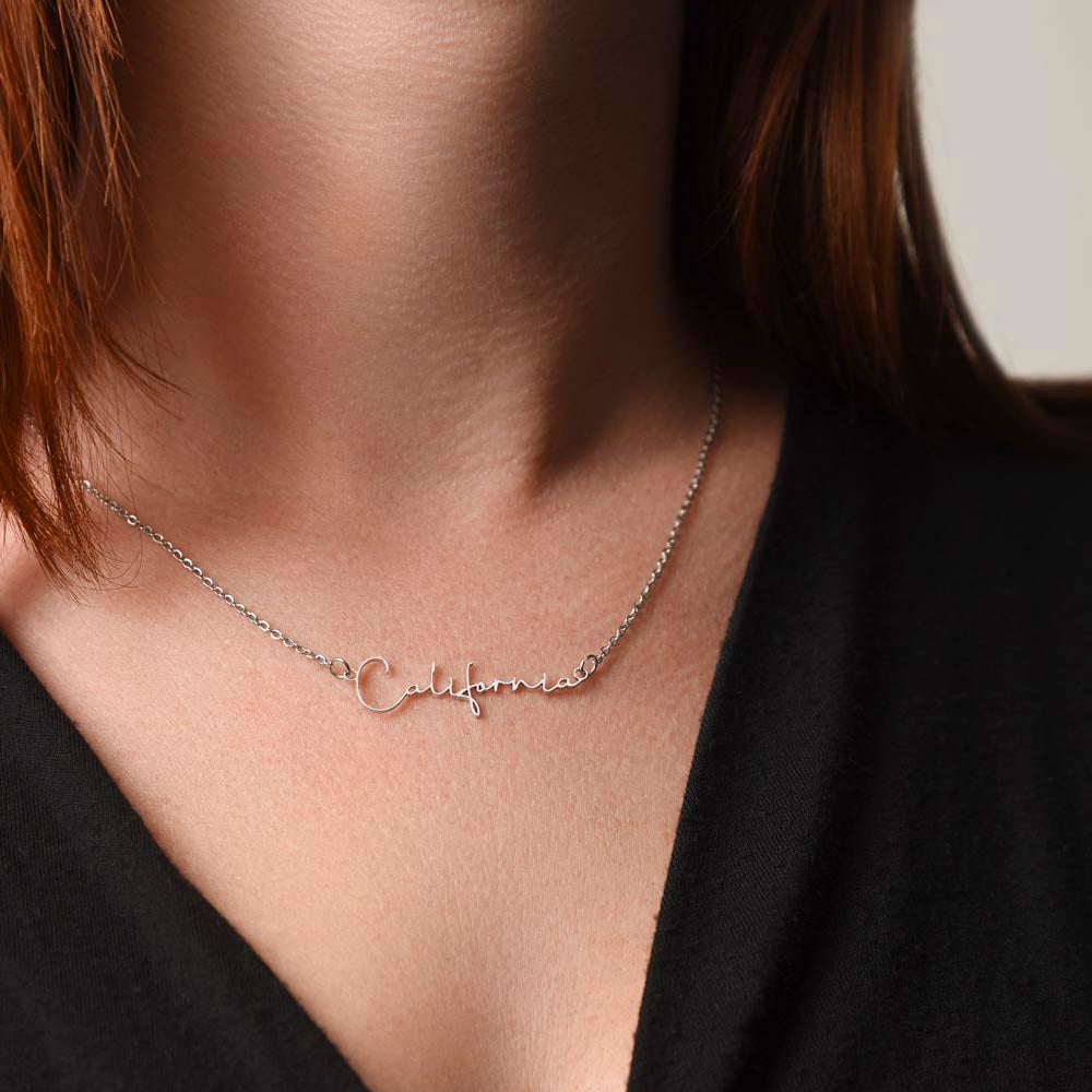 To My Girlfriend Necklace - Some Names Look Like The Person