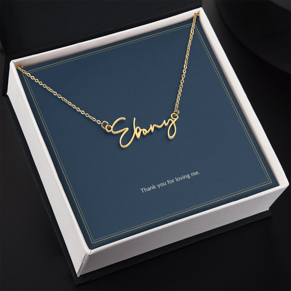 To My Girlfriend Necklace - Thank You For Loving Me